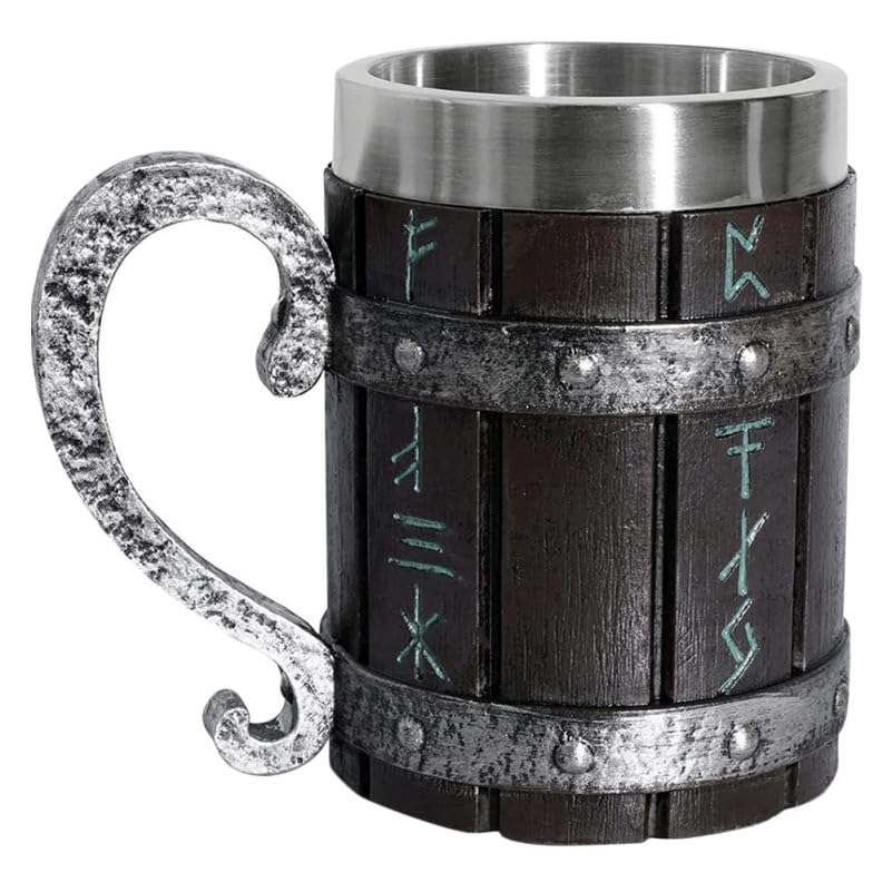 HOLIDYOYO Jarro de cerveja de festa com muralhado canelado caneca de armazenamento de cerveja caneca de bebida ao ar jarro de cerveja de design vintage jarro de cerveja madeira