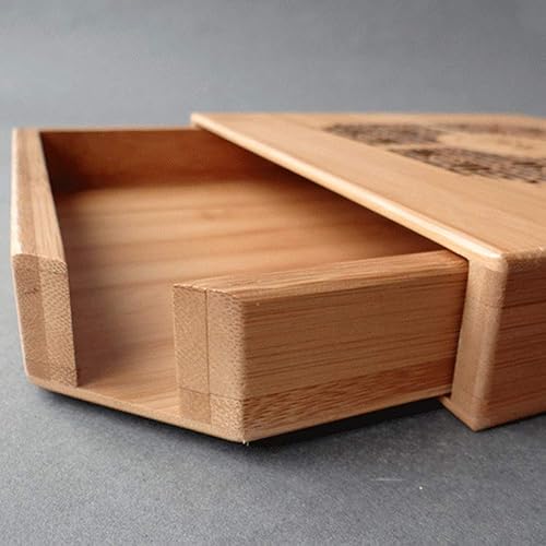 Miniatura 8 de Caja de bambú para pastel de té Puerh con cajón, organizador de almacenamiento de té Pu Erh para amantes del té Pu Erh para soporte y almacenamiento