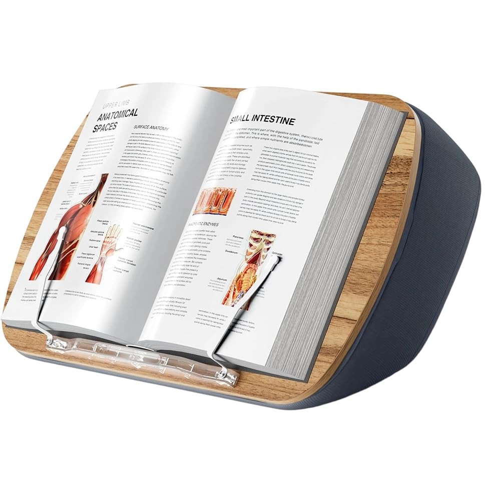 IJSDNVJNDX Lap Beanbag Book Stand for Hands Free Reading Comfortable Reading Pillow Stand Reduce Neck Strain