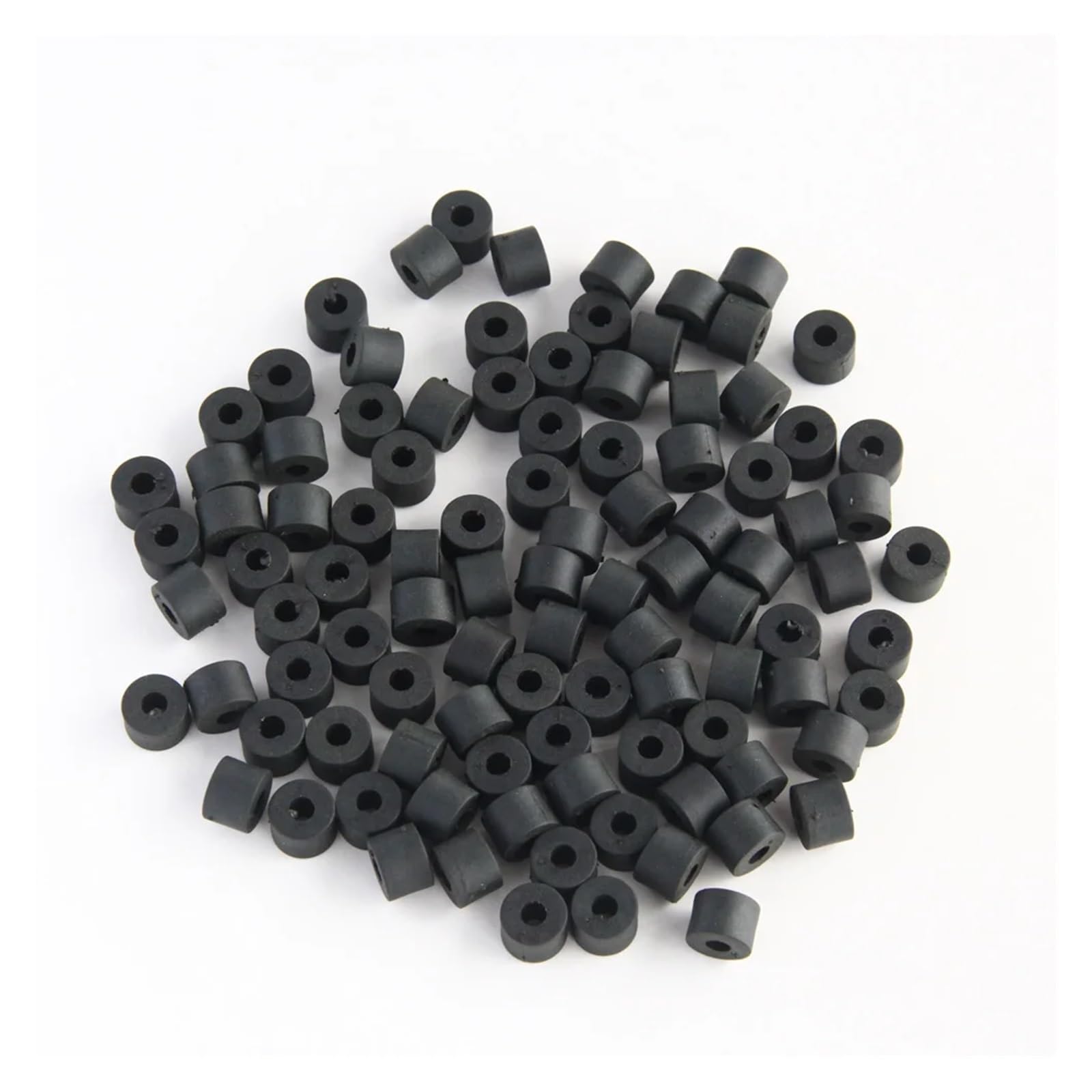 La lavatrice O-ring in gomma, guarnizione O-ring, anelli di tenuta, distanziatori for fondina da 100p Rondella in gomma rotonda in nylon nero O-ring spesso 9 mm Guarnizione for tubo piatto(Color:Black
