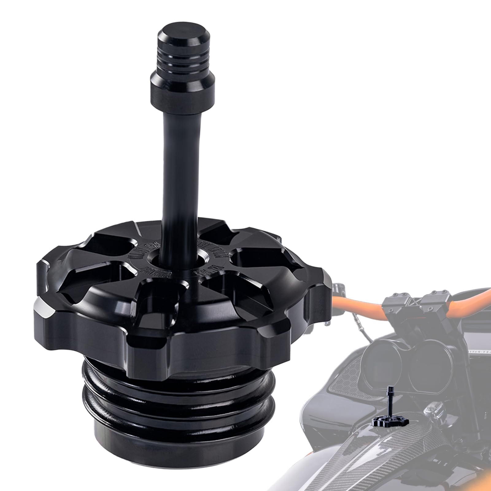 Harley 883 Gas Tank Black Aluminum Vented Gas Cap For Harley