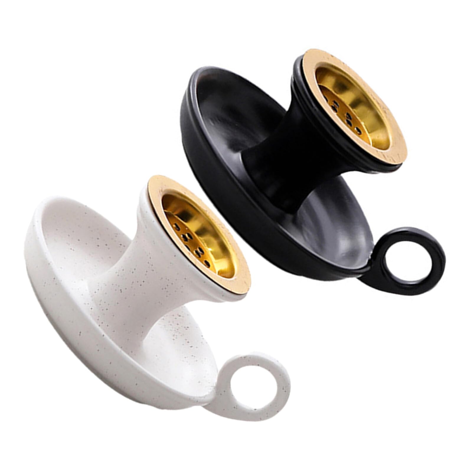 Brûleurs de parfum arabes en céramique (lot de 2) noir et blanc pour maison