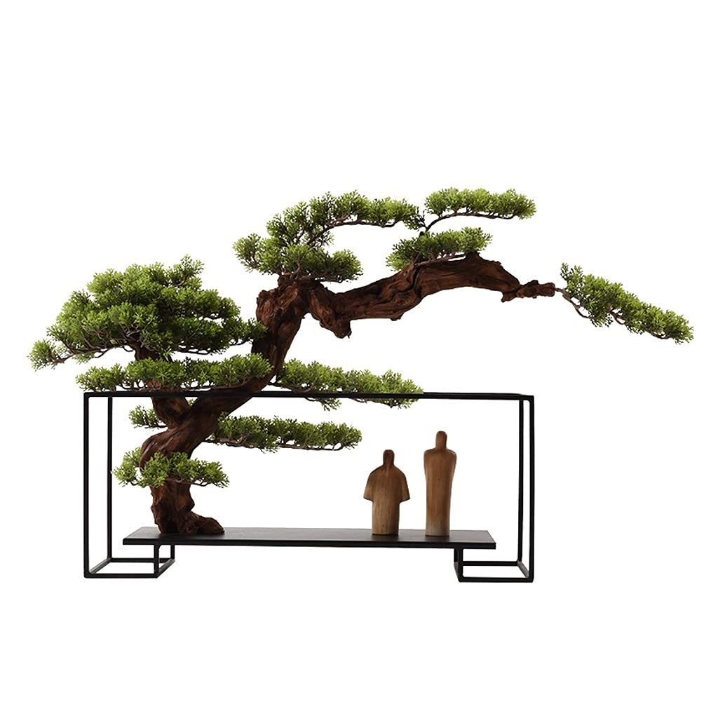 TEESONG Bonsai Tree Pot for Fake Tree Artificial Bonsai Tree Decorations Metal Frame Conifer Office Fake Plant for Home Indoor Ornaments Greenery Decor