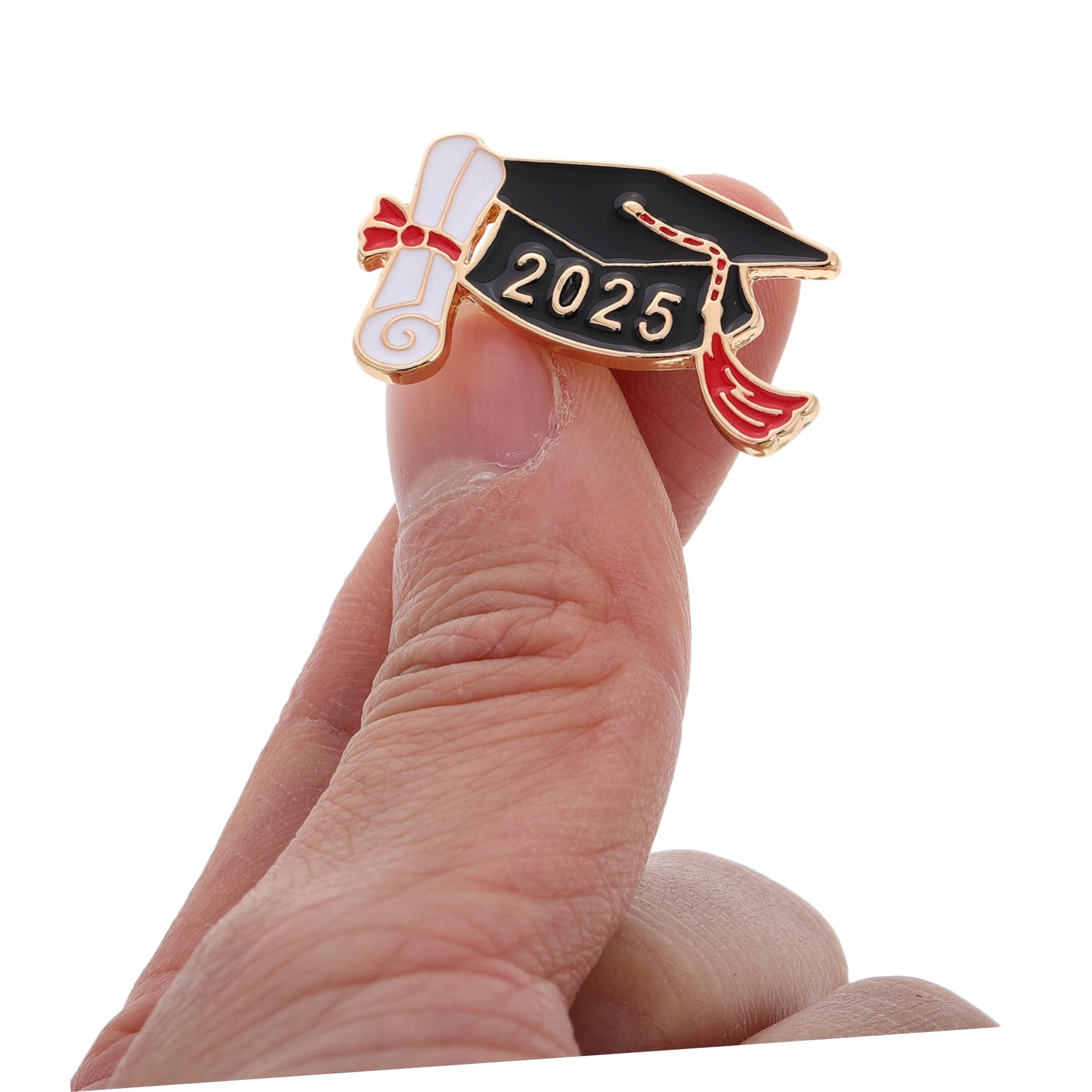 Bachelor's Brooch cap Pins Party Badge Lapel for Graduation Class of Celebration Pin Black Zinc Alloy