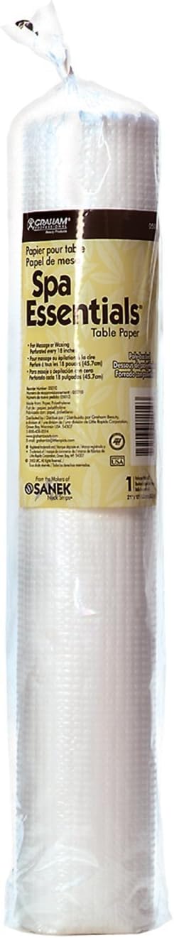 SPA ESSENTIALS WHITE TABLE PAPER 21" X 125'