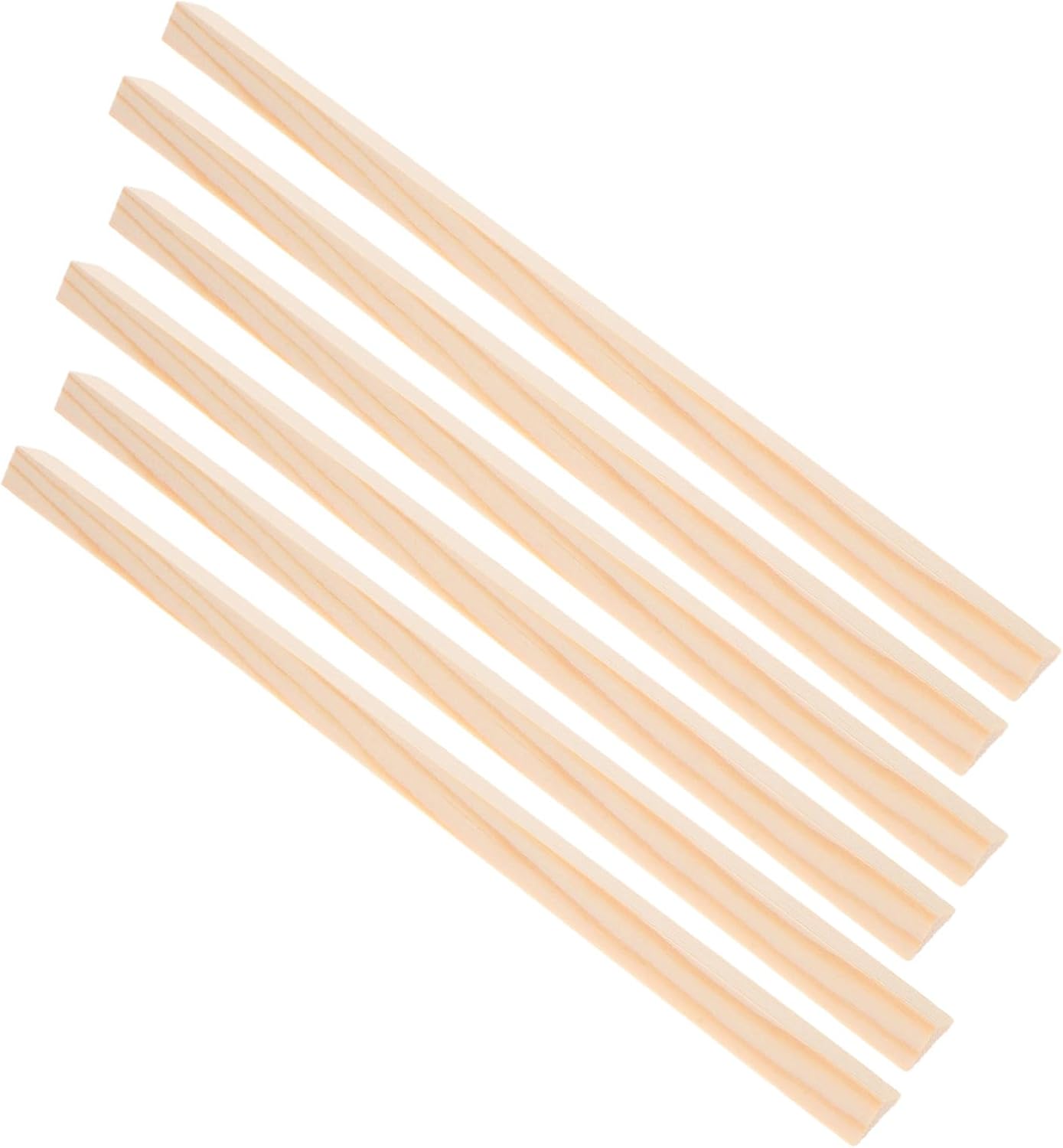 6pcs Wooden Triangle Strips for Window Screen Molding, DIY Wood Strip Craft Boards, Equilateral Triangle Shape, Khaki Color, Versatile Use for Window Trim and Model Crafting
