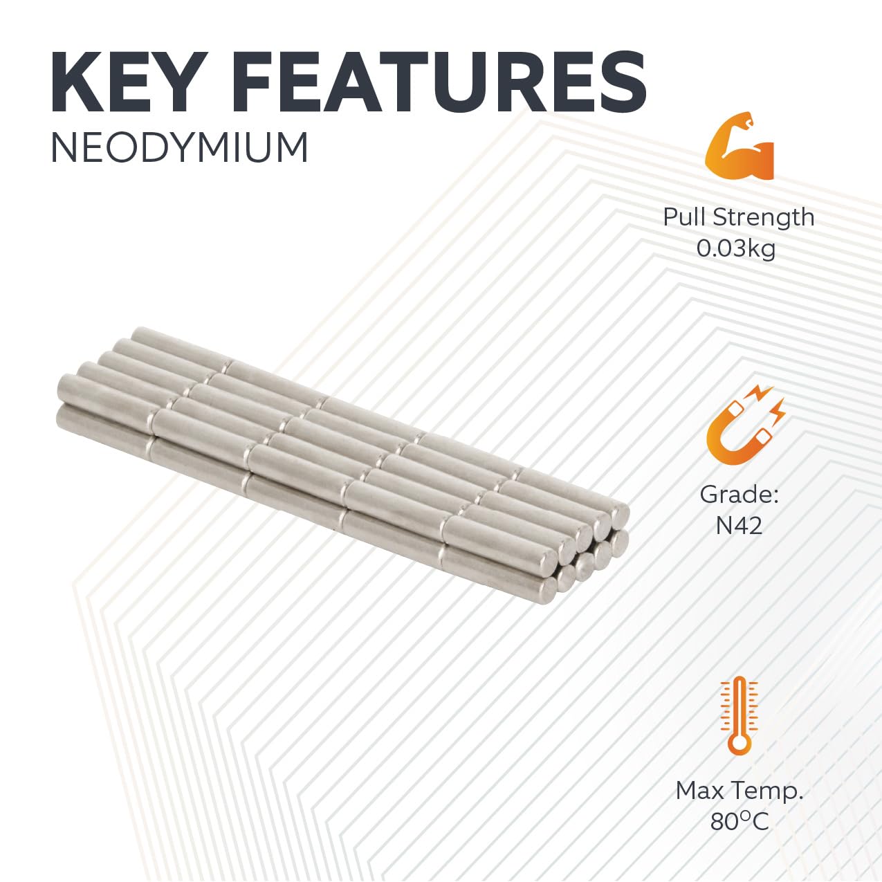 N42 Magnet de Neodimio Para Artes, Manualidades, Fabricación de Modelos, Bricolaje, Pasatiempos, Ciencia, Oficina Y Hogar - 1mm de Diámetro x 4mm de Espesor - 0.03kg - Paquete de 500