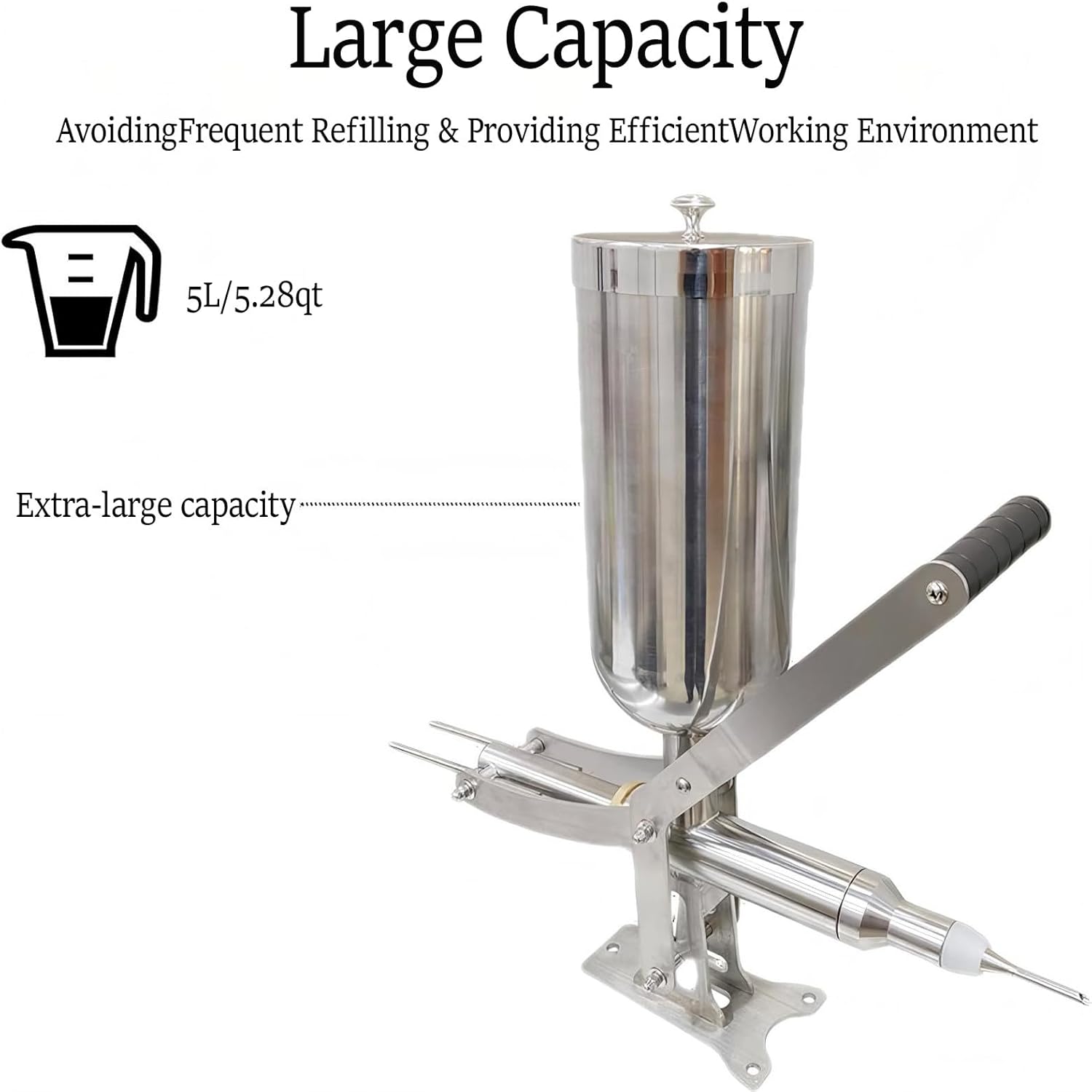 Commercial or Home Manual Donut Jelly Filler Injector Machine, Stainless Steel Cream Filling Injector, for Kitchen Restaurant with Adjustable Nozzle