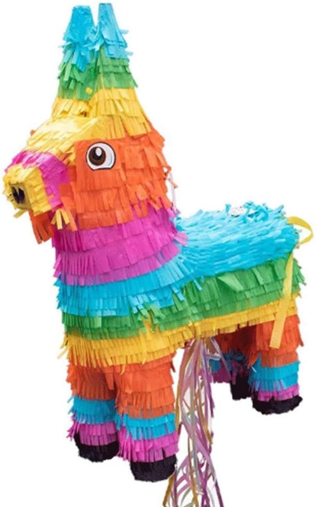 Pinata Pinatas Unique Party Mexican Donkey Pinata，Rainbow heart Pinatas for Birthday Party