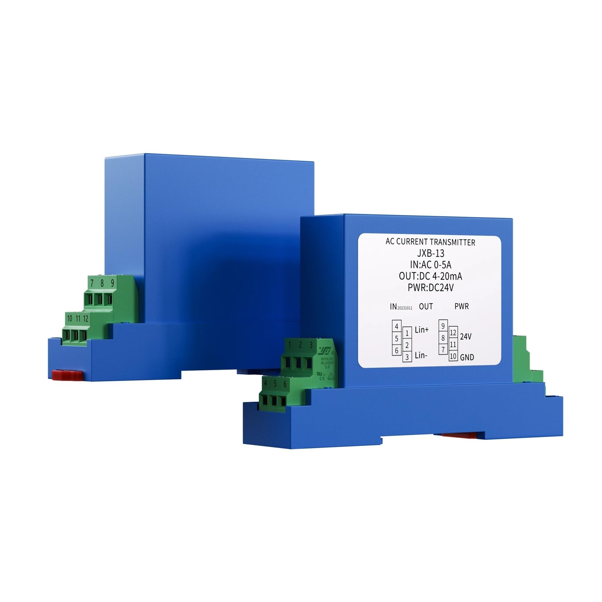 PEQYUACTE 1pcs 4-20mA 0-10V Voltage Transmitter 0-5V RS485 0-100V 0-200V 0-500V 0-1000V Votlage Transducer AC DC Votlage Sensor Converter DC24V(0-5V)