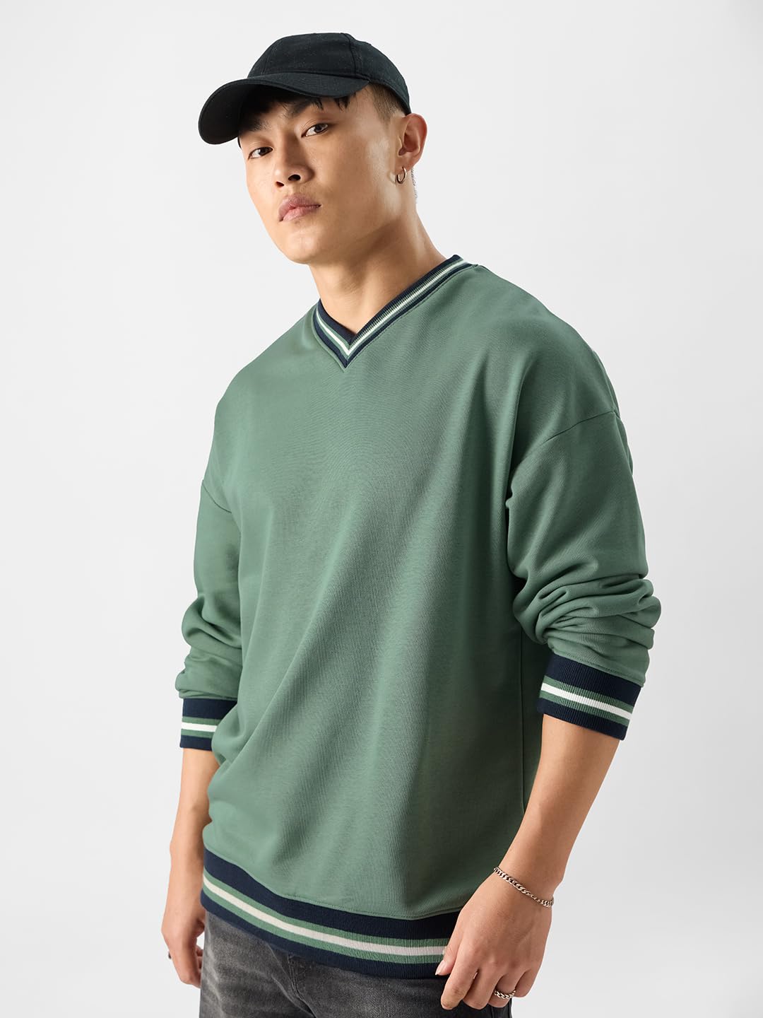 The Souled Store TSS Varsity: BayMen Bluzy oversize zielone