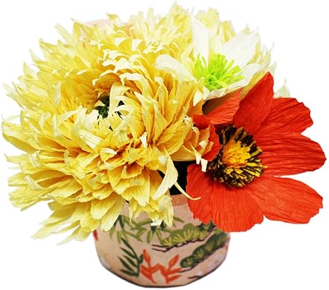 Amazon Lumiphire 造花 アレンジメント 紙花48種 インテリア おしゃれ 人気 母の日 プレゼント 女性 誕生日 記念日 感謝 お祝い お見舞い ギフト 贈り物 ご挨拶 お返し 夏の飾り みどりの日 可愛い 雑貨 飾り物 小物 リビング 玄関 ダイニング オフィス 車内 アーティ