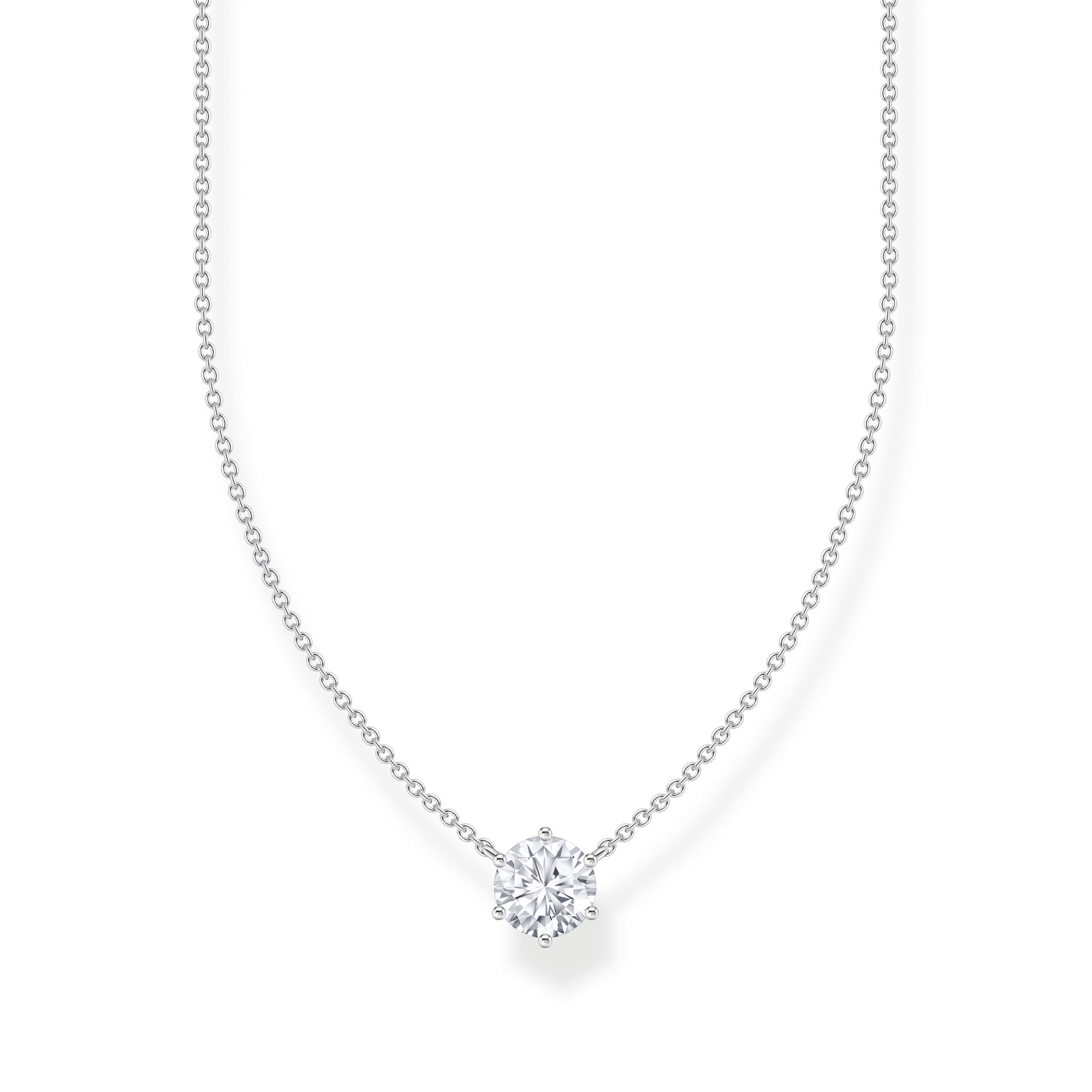 Thomas Sabo Women's Silver Cubic Zirconia Necklace Ke2210-051-14-L45v | : Adjustable