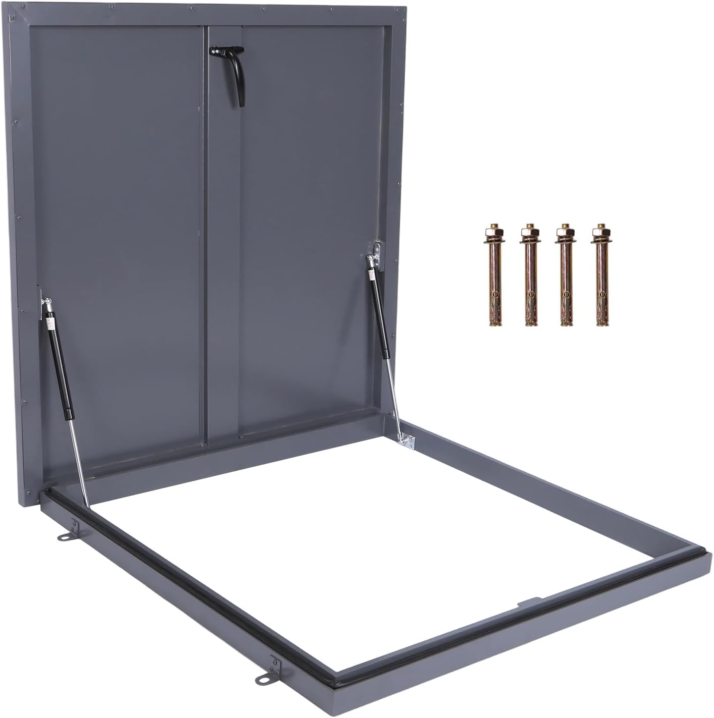 Generic 31.5in L X 31.5in W Roof Access Hatch Aluminum Frame Galvanized Sheet Attic Skylights Roof Hatch Vent Access Door for Home Industry