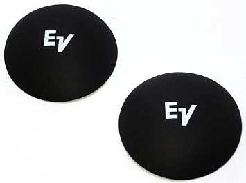 2 EV Electro Voice 4 1/8" Logo Dust Caps - White Logo