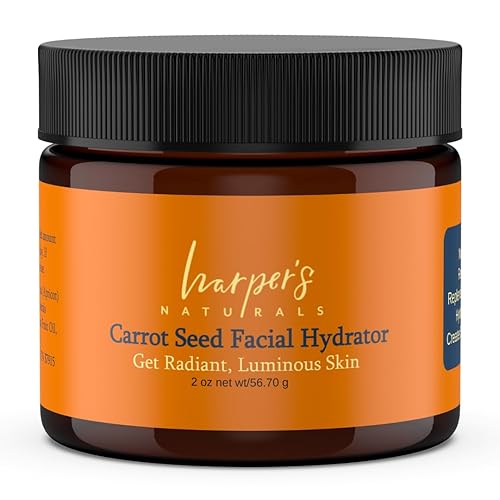Harper's Naturals Hidratante facial de zanahoria, hidratante facial totalmente natural, hidratación a largo plazo para todo tipo de piel con aceite