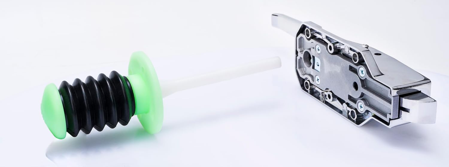 Heavy Duty Freezer Door Handle, Walking Cooler Door Closer Complete Kit, Walk in Cooler Door Handle for Coolers, Freezers, Industrial Ovens, Laboratory, Warehouse,etc. (Base Height 1.8 inch)