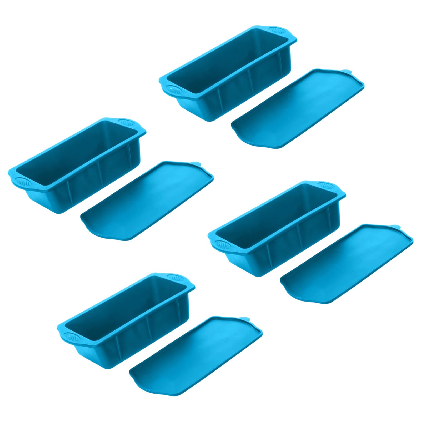 Stampi efficienti in silicone per uso alimentare, con coperchio, per cubetti di ghiaccio da 1,8 kg, perfetti per attività all'aperto e regalo, capacità 1,50 l