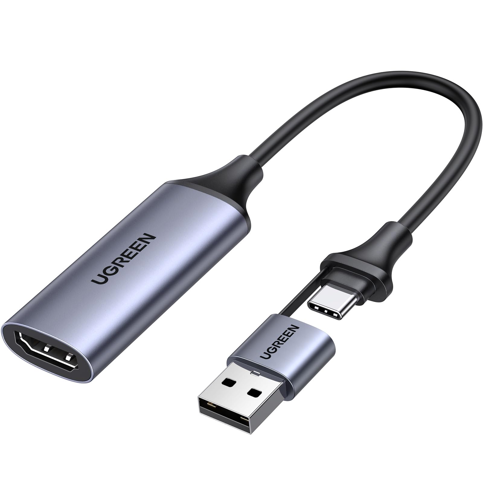 UGREEN Scheda di Acquisizione Video HDMI 4K60Hz Ingresso USB C 1080P 30FPS Registrazione HD Streaming Videogiochi OBS Compatibile con MacBook iPad Pro PC Switch PS5 Xbox Camera