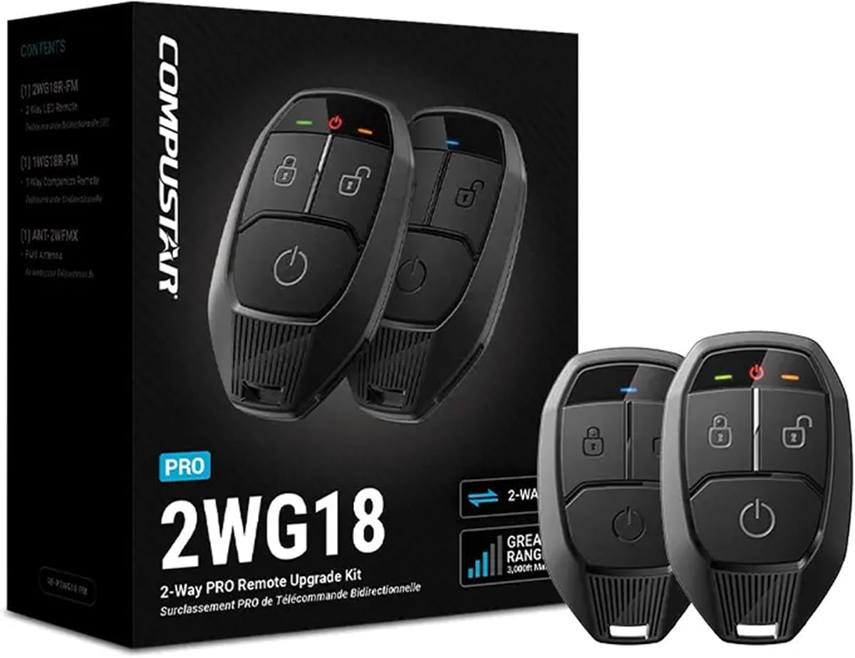 Compustar RF-P2WG18-FM Pro Kit RF FM de 2 vías G18