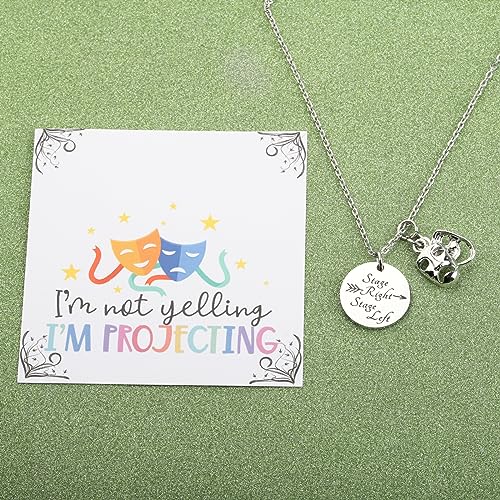 PLITI Drama Theater Gift Theatre Life Gift Drama Lover Gift Stage Right Stage Left Comedy Tragedy Mask Necklace For Actress4