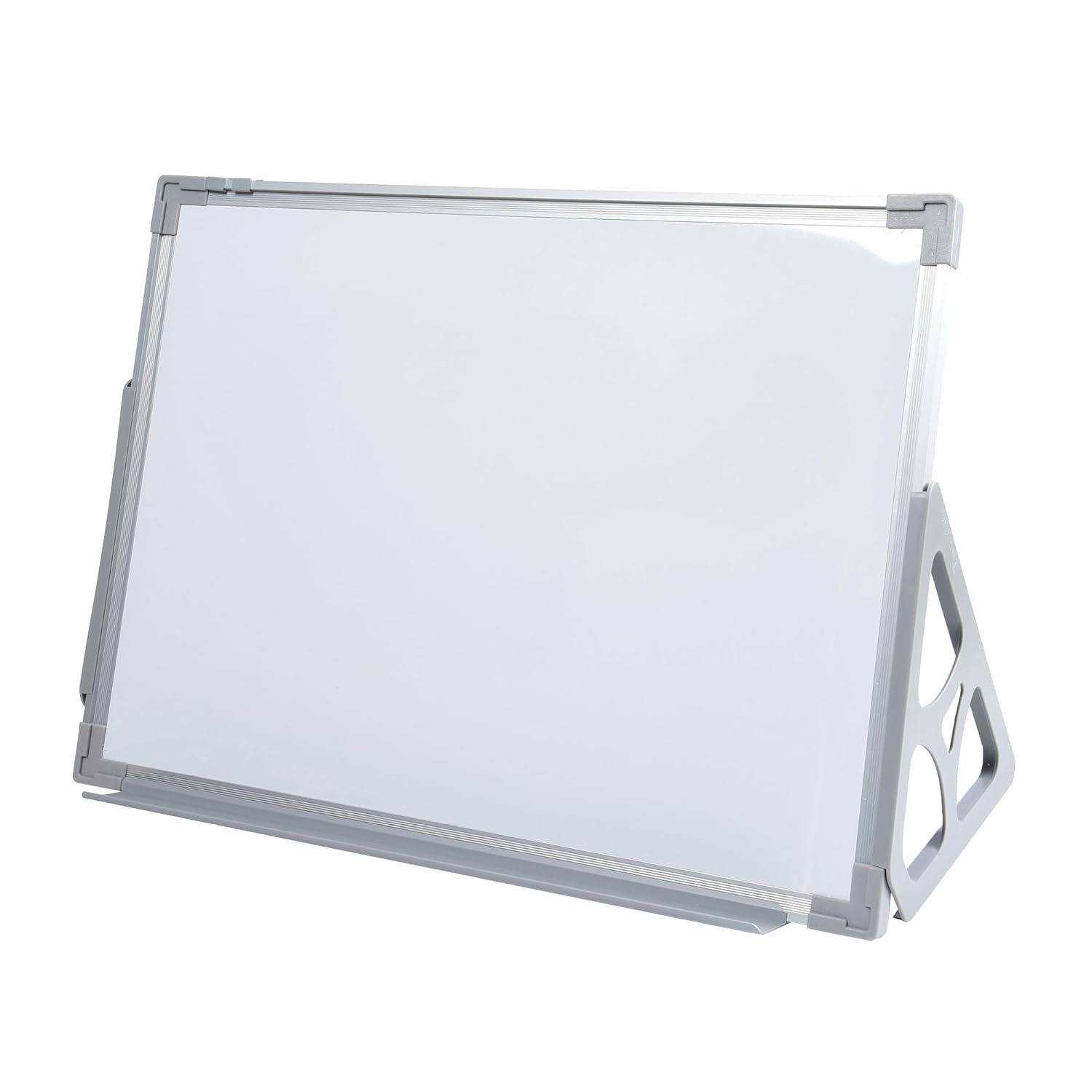 Constructive Playthings 3 'N 1 Magnetic Write and Wipe Reversible Whiteboard and Felt Board for Toddlers with Stand, Hands-On Learning Toy for Ages 3+, Hangable or Free-Standing