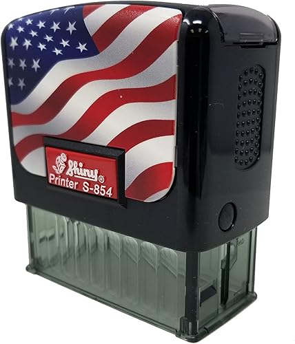 Miniatura 2 de Shiny S-854 - Sello notario autoentintado Illinois placa frontal de bandera