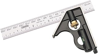 Draper 34702 Metric and Imperial Combination Square, 150mm, Blue