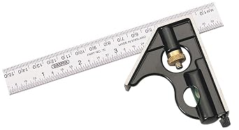 Draper 34702 Metric and Imperial Combination Square, 150mm, Blue