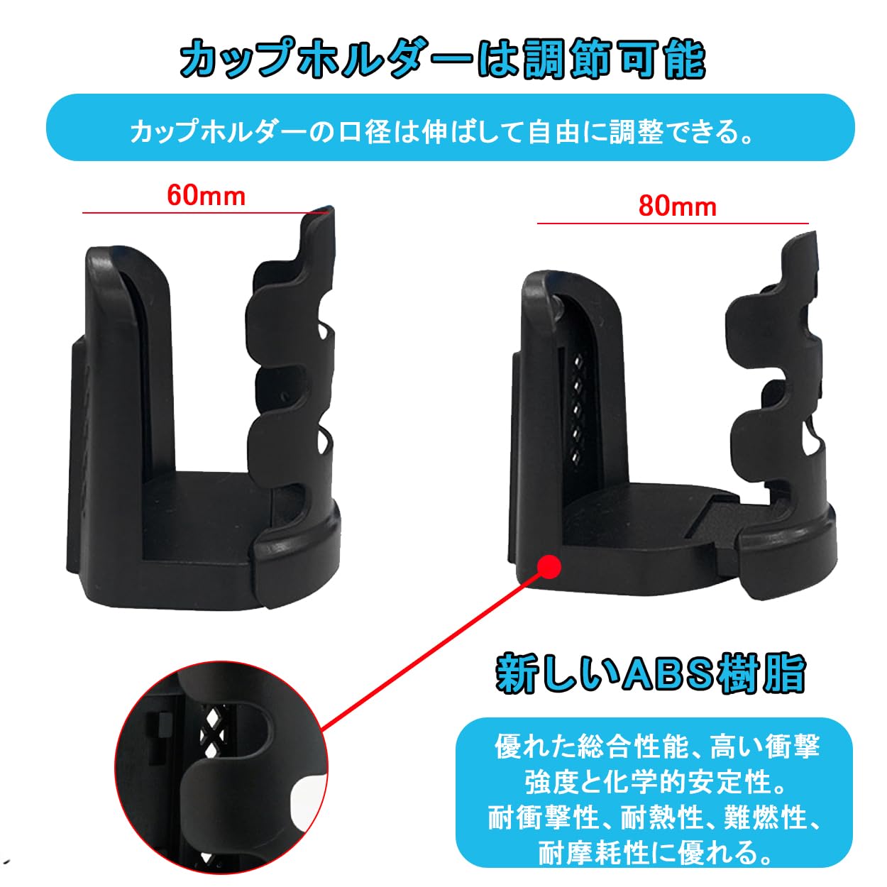 Amazon | TerraShine カップホルダー 対応直径7-8cm 車用ドリンク
