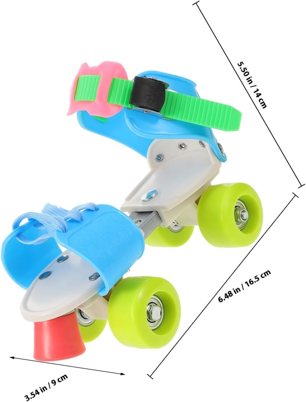 Mikinona Adjustable Protective Roller Skates for Stable Four-Wheel Design Lightweight Skating Shoes Suitable for Beginners Sport and Outdoor Fun