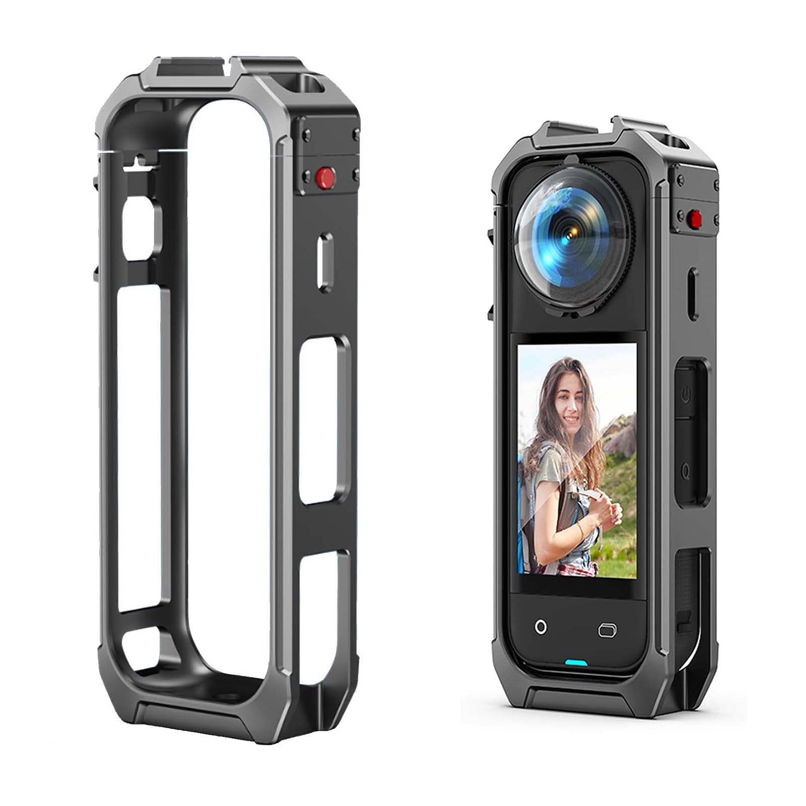 Jaula magnética Insta360 X5 de aluminio con doble zapata 8