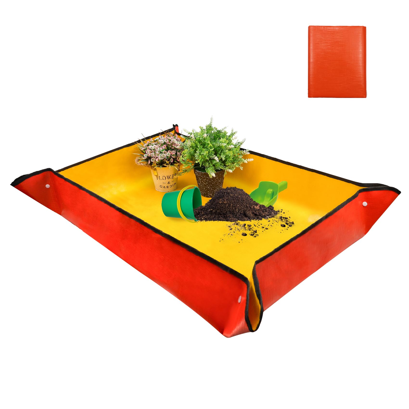 Wasserdichte Umtopfmatte Für Pflanzen – 110 X 75 Cm, Mit Kordeln, Für Sauberes Umpflanzen