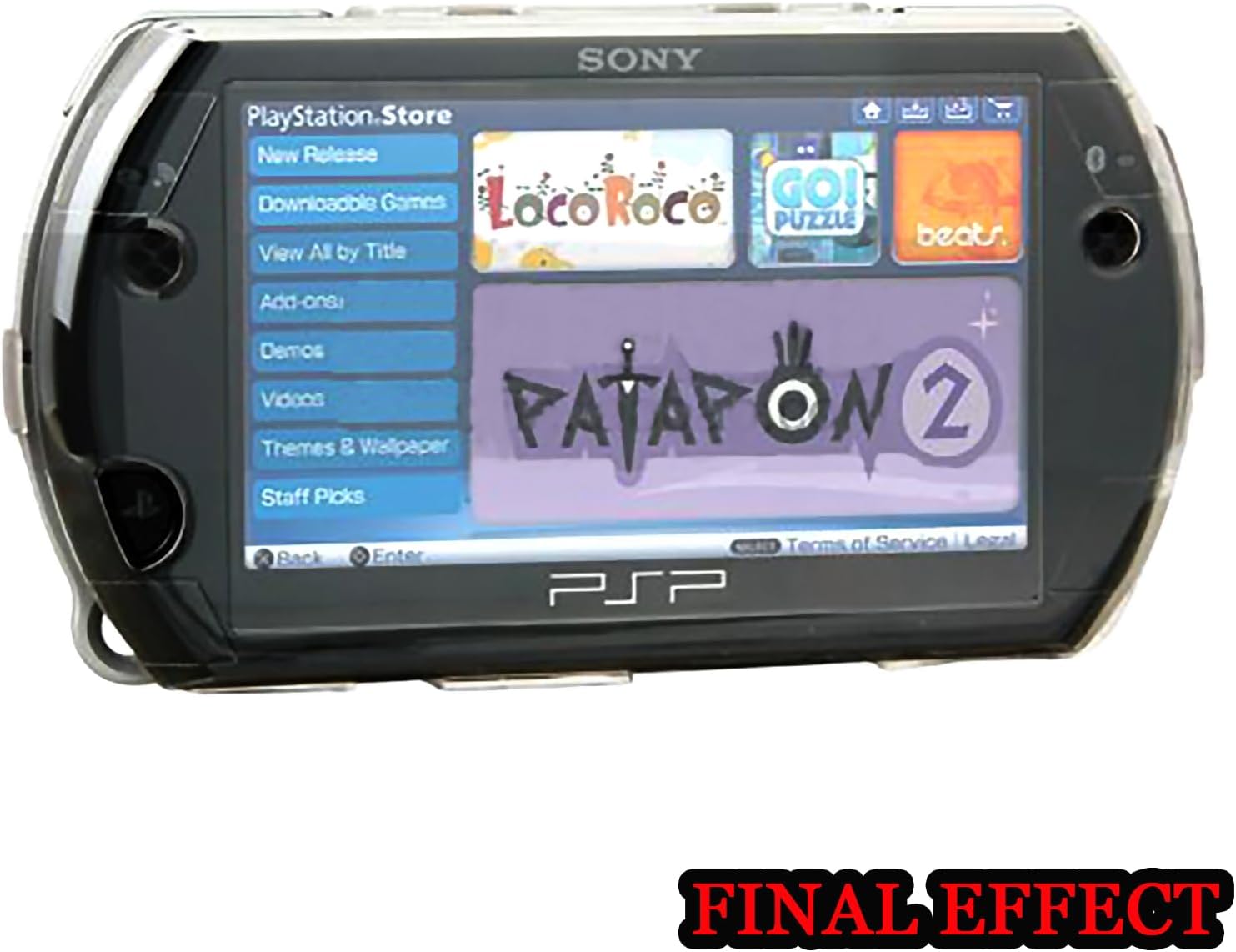 New for PSPGO Clear Crystal Shell Hard Protective Housing Case, Compatible with for Sony PlayStation GO Handheld Game Console, Split Type Scratch-Resistant Top / Bottom Outer Protection Covers