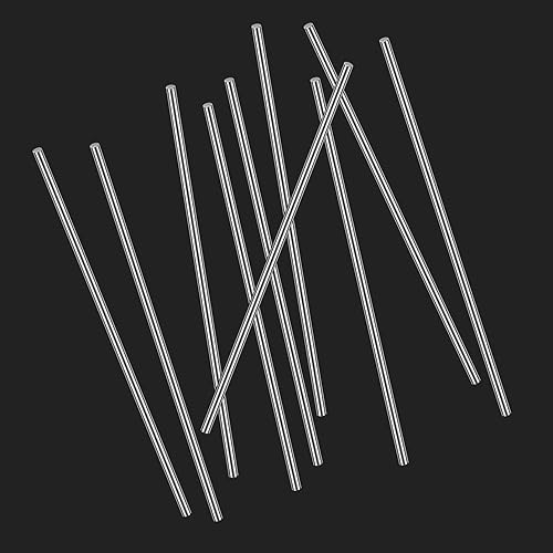 Miniatura 22 de DYWISHKEY Kit surtido de varillas de acero inoxidable, diámetro de 0.039-0.315 in para manualidades, pasador de mango (27 piezas)