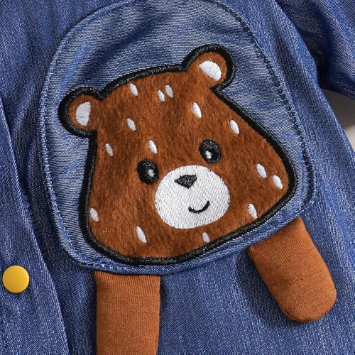 Image of Hopscotch Baby Boys Solid Print Short Sleeves Navy Rompers