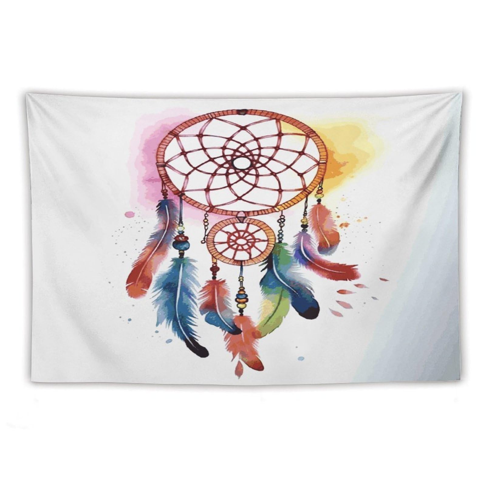LDGSUPH Watercolor Dream Catcher Tapestry Wall Hanging Decor Anti-fading Aesthetic Wall Tapestries Fashion Wall Blanket Decor Modern Wall Art Tapestry for Bedroom Home Decor 40"x60"