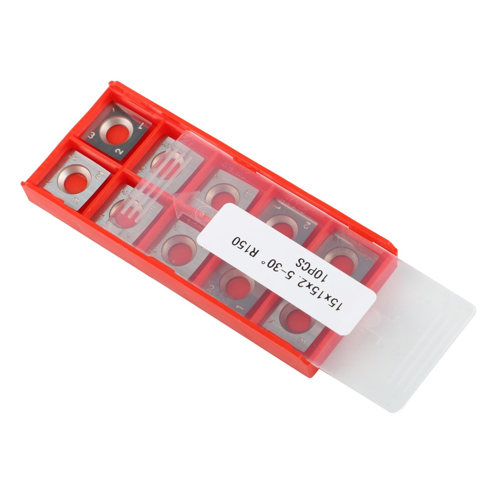 10 insertos cuadrados de carburo de 4 bordes de 15 x 15 x 2,5 mm para cabezales de cepilladora de madera, cuchillas de repuesto duraderas para torneado de torno y trabajo CNC