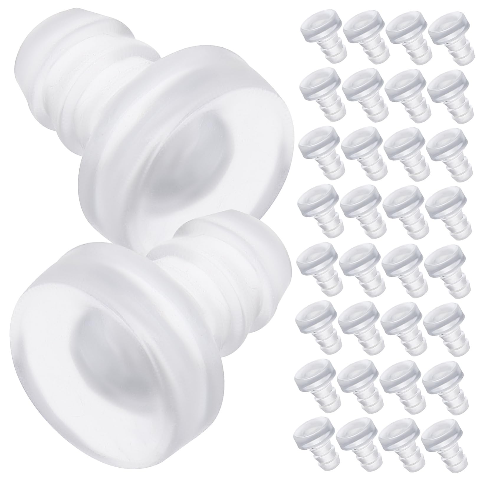 BUTIFULSIC 200pcs Anti-Collision Stem Bumpers for Furniture and Cabinet Doors Noise-reducing PVC Bumpers Easy Installation Protects Surfaces from Scratches and Damage