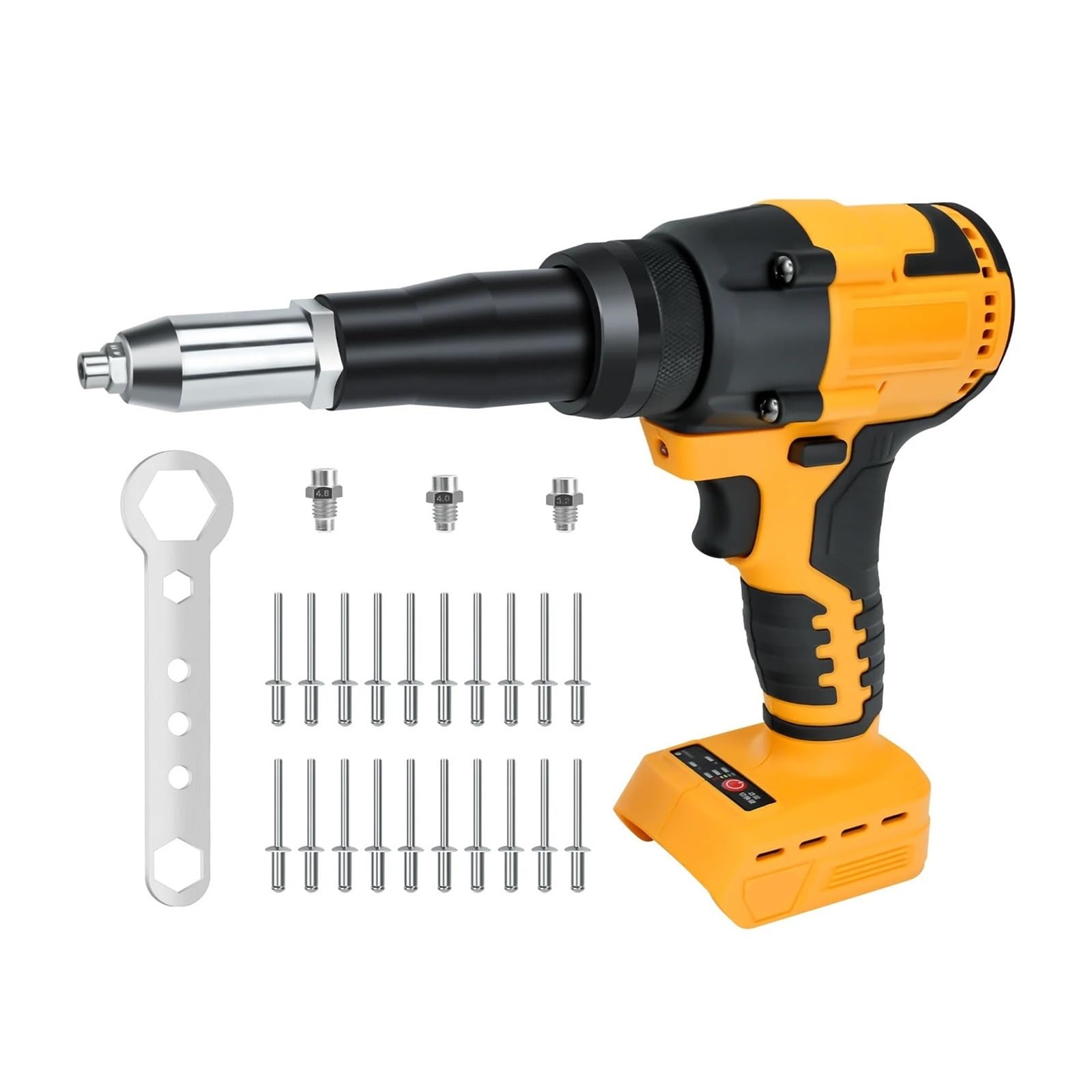 Fbftgmrmta One Color Brushless Electric Rivet Gun Cordless Riveter Tool 2.4-4.8Mm Rivet Nut Gun Automatic Riveting Power Tool