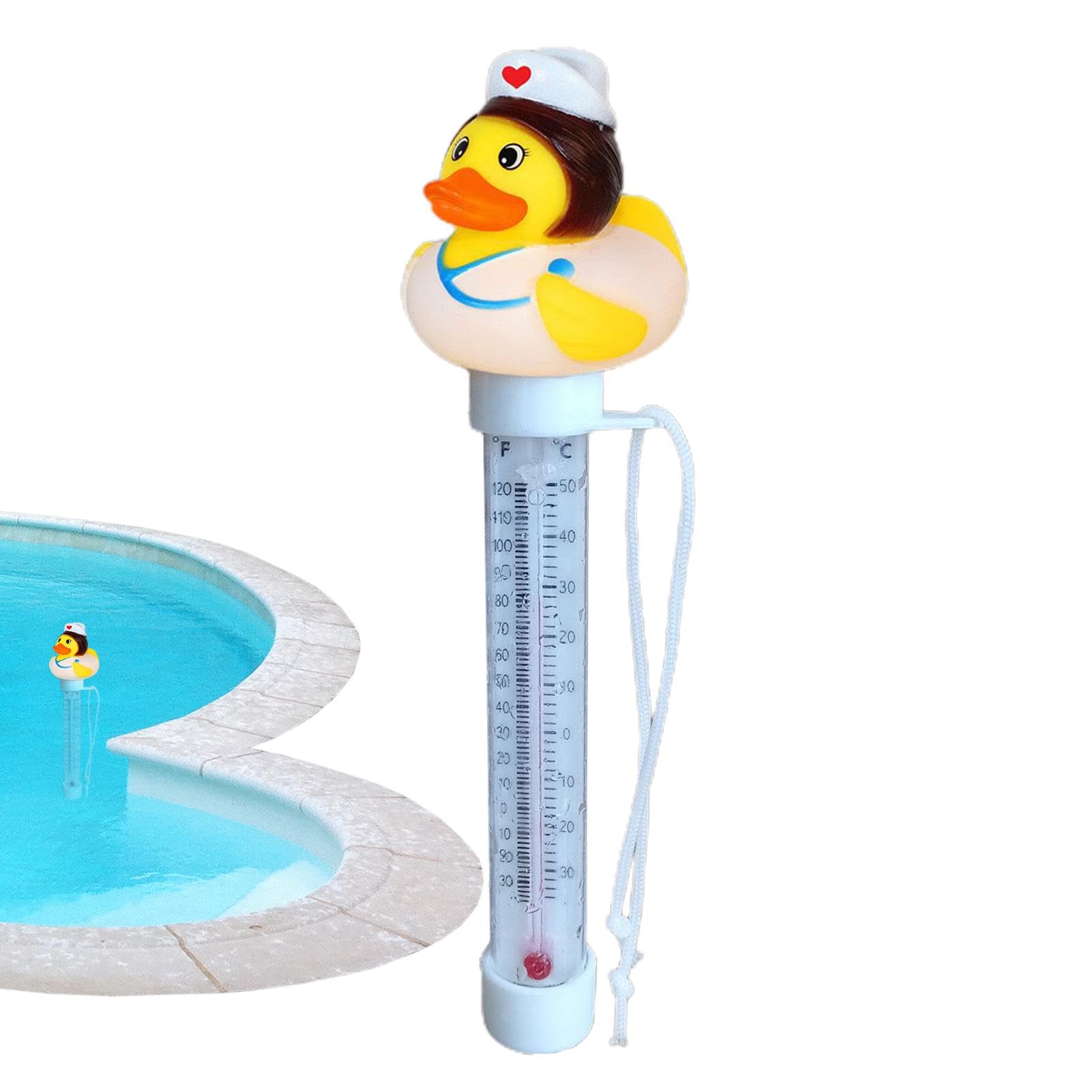 Water Temperature Thermometers,Floating Bath Thermometers | Fish Tank Thermometers | Thermometers for Ice Bath, Floating Thermometers for Ice Bath, Long Rope for Swimming Pool