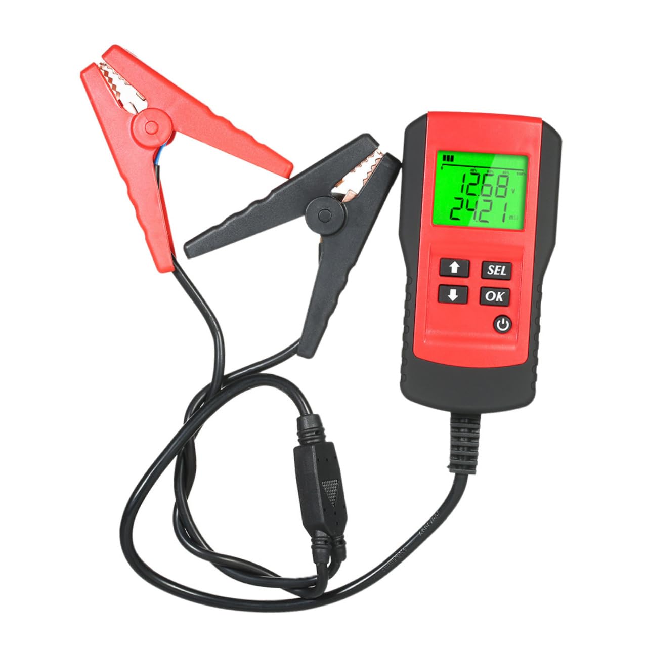Auto Battery Tester LCD Display Accurate Car Cranking System Analyzer for Trucks and Motorcycles Battery Life and Capacity Measurement Tool