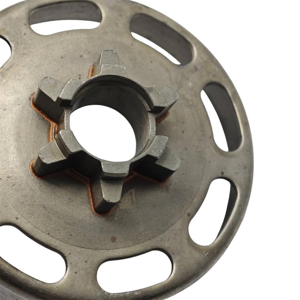 Piñón de embrague de tambor de embrague de 3 8 pulgadas y 6 dientes, pieza de repuesto compatible con herramientas de jardín de motosierra 135 140 135E 140E 578257101