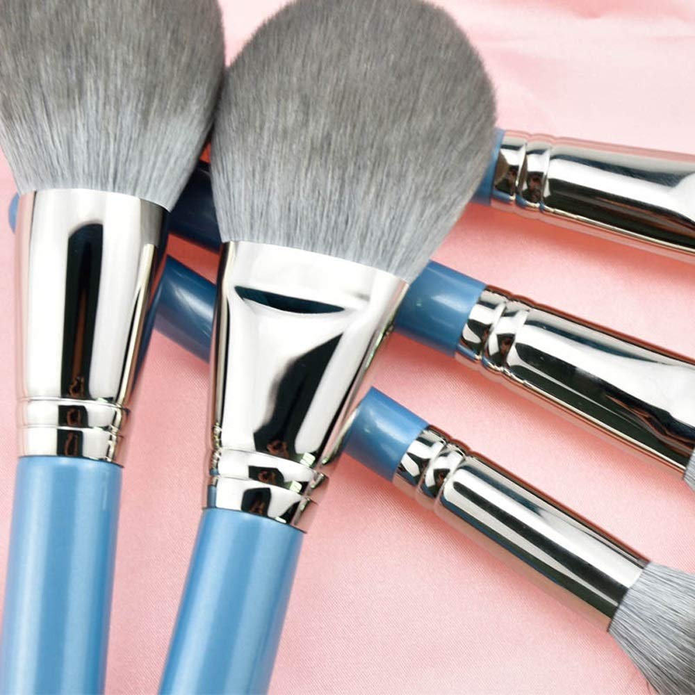 Juego de 12 brochas de Maquillaje, brochas para Sombras de Ojos, Juego de brochas de Maquillaje, Juego avanzado de brochas de Maquillaje sintéticas para Base, Corrector y(Zipper Packaging)