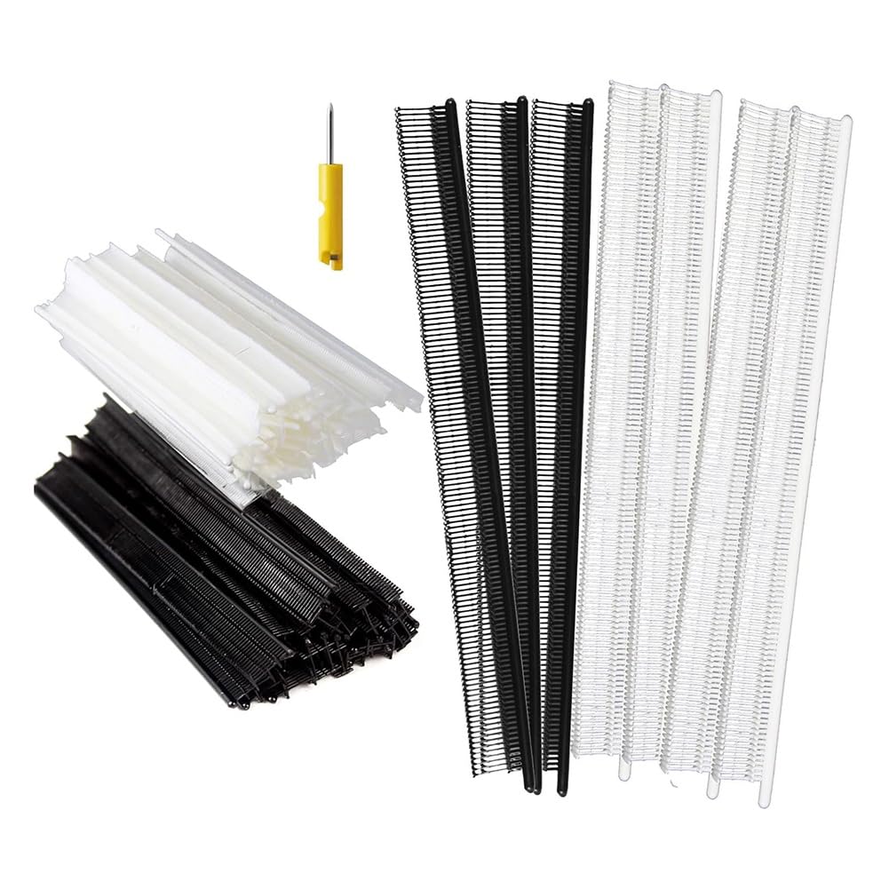 Pesfehhy 1200PCS Fasteners with 1 Mini Needle, 0.18 Inch Mini Plastic Tag Barbs Attachments for Quick Clothing A