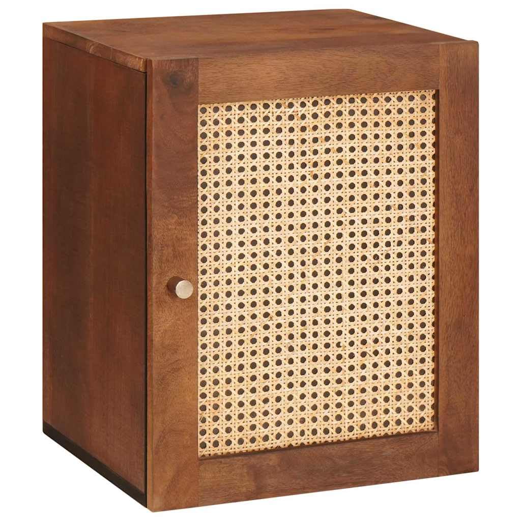 Tocador de baño marrón 38 x 33,5 x 48 cm de material de madera con puerta y 2 estantes, diseño moderno, duradero y ahorra espacio para aseo de invitados, lavadero y baños pequeños