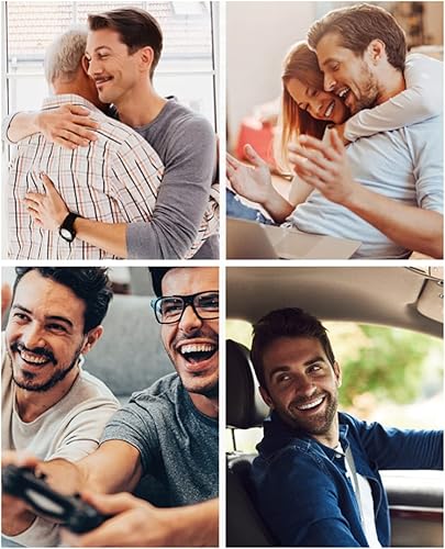 Miniatura 6 de Billeteras para hombre, billetera plegable RFID de cuero para hombre con 2 ventanas de identificación, billetera Apple AirTag para hombre, delgada