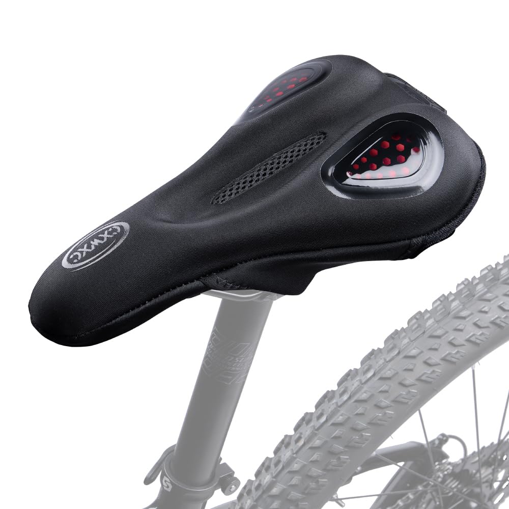 CXWXC Coprisella per Bicicletta Ergonomico con Gel, Copertura per Sellino Morbida e Comoda, Protezione Antiscivolo per Sella di Bicicletta per Donne e Uomini