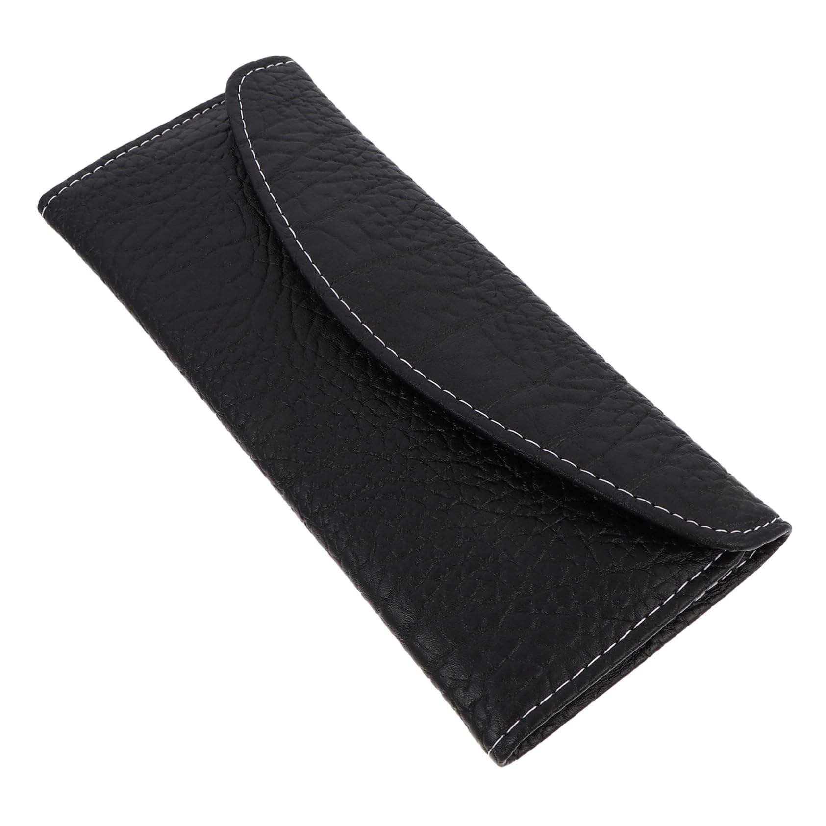 IWOWHERO Leather Hair Scissors Case Foldable Barber Bag for Hairdressers Salon Scissor Pouch Holder for Professional Styling Tools and Accessories