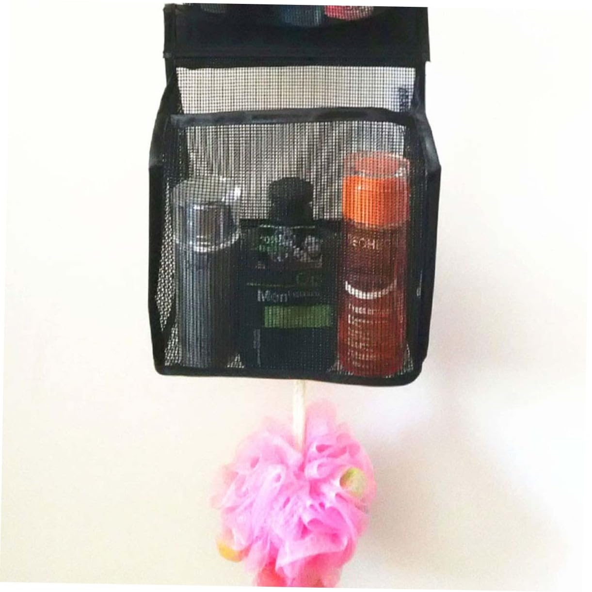 ULTECHNOVO Cestino Doccia Portaoggetti in Pvc Nero 3 Pezzi per Bagno